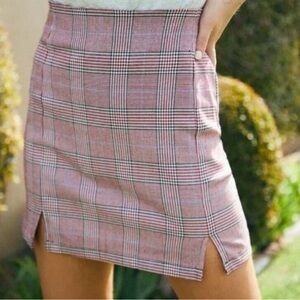 Brandy Melville John Galt Plaid Cara Mini Skirt